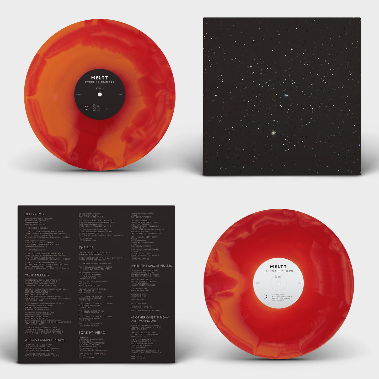 Eternal Embers Vinyl - 2nd Press (Limited Edition Blue White Splatter + Tangerine Sunburst)