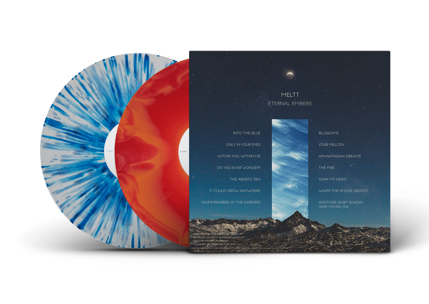 Eternal Embers Vinyl - 2nd Press (Limited Edition Blue White Splatter + Tangerine Sunburst)