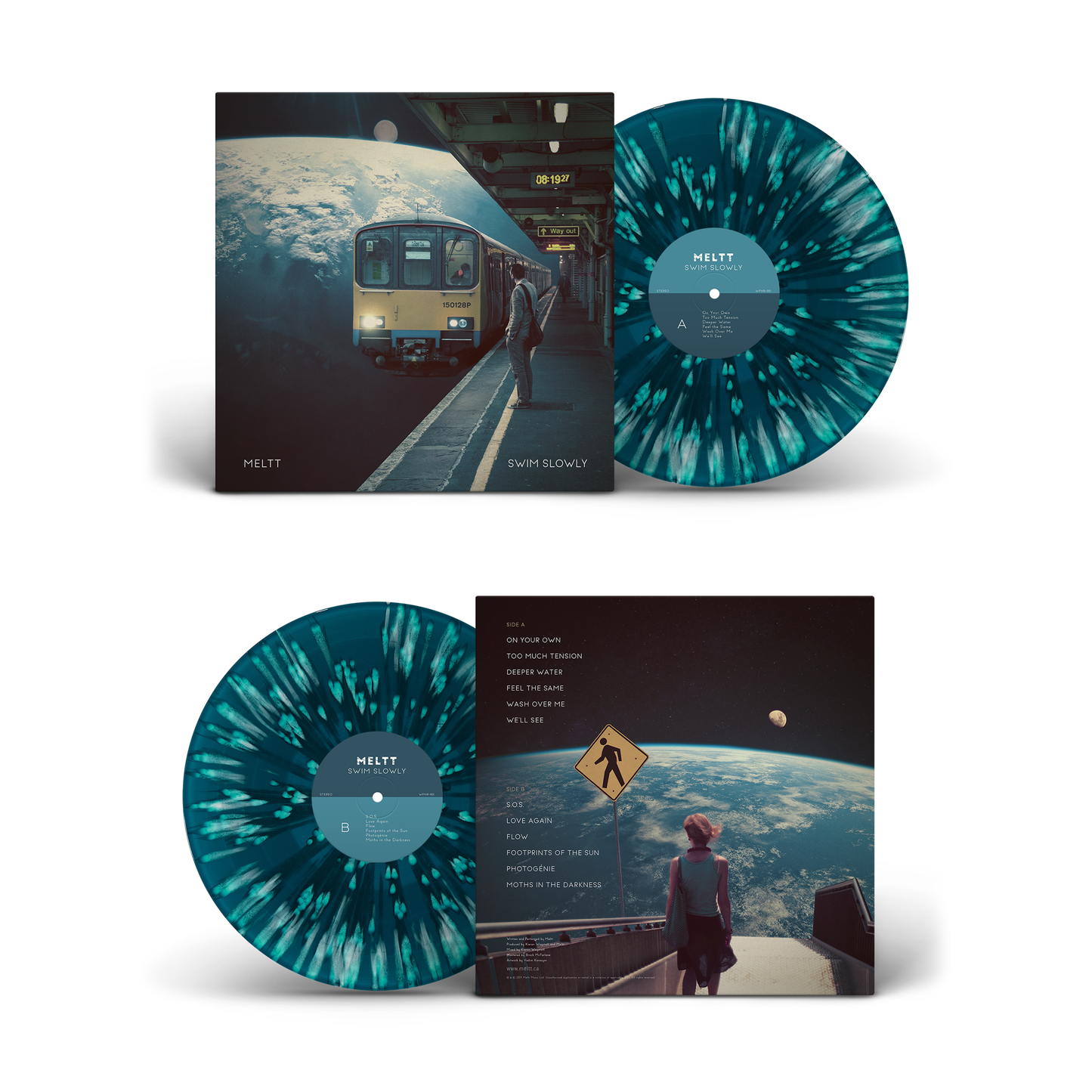 Swim Slowly Vinyl - 5th Press (Limited Edition Translucent Sea Blue with Aqua White Splatter)